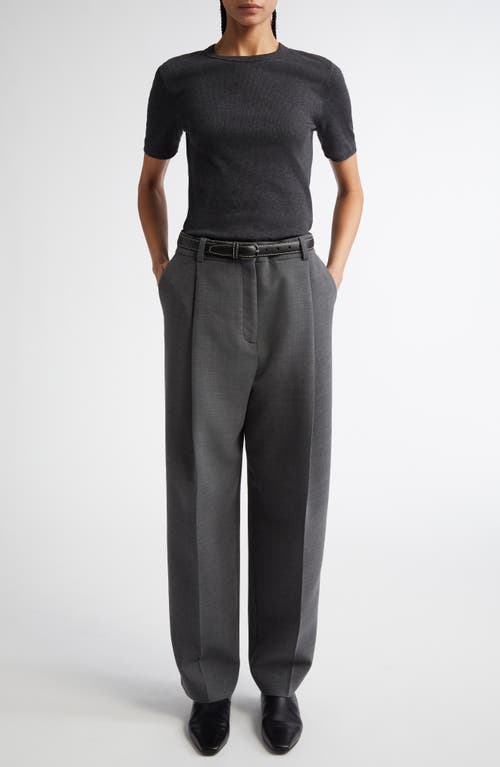 Totême Toteme Classic Rib T-shirt In Charcoal Melange