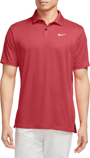 Nike Golf Polo Shirt Men's XL Dri Fit Tour Performance Short Sleeve Heather  Red