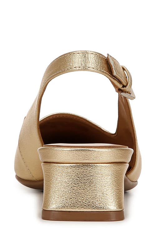 Naturalizer Ginger Slingbacks In Dark Gold Faux Leather