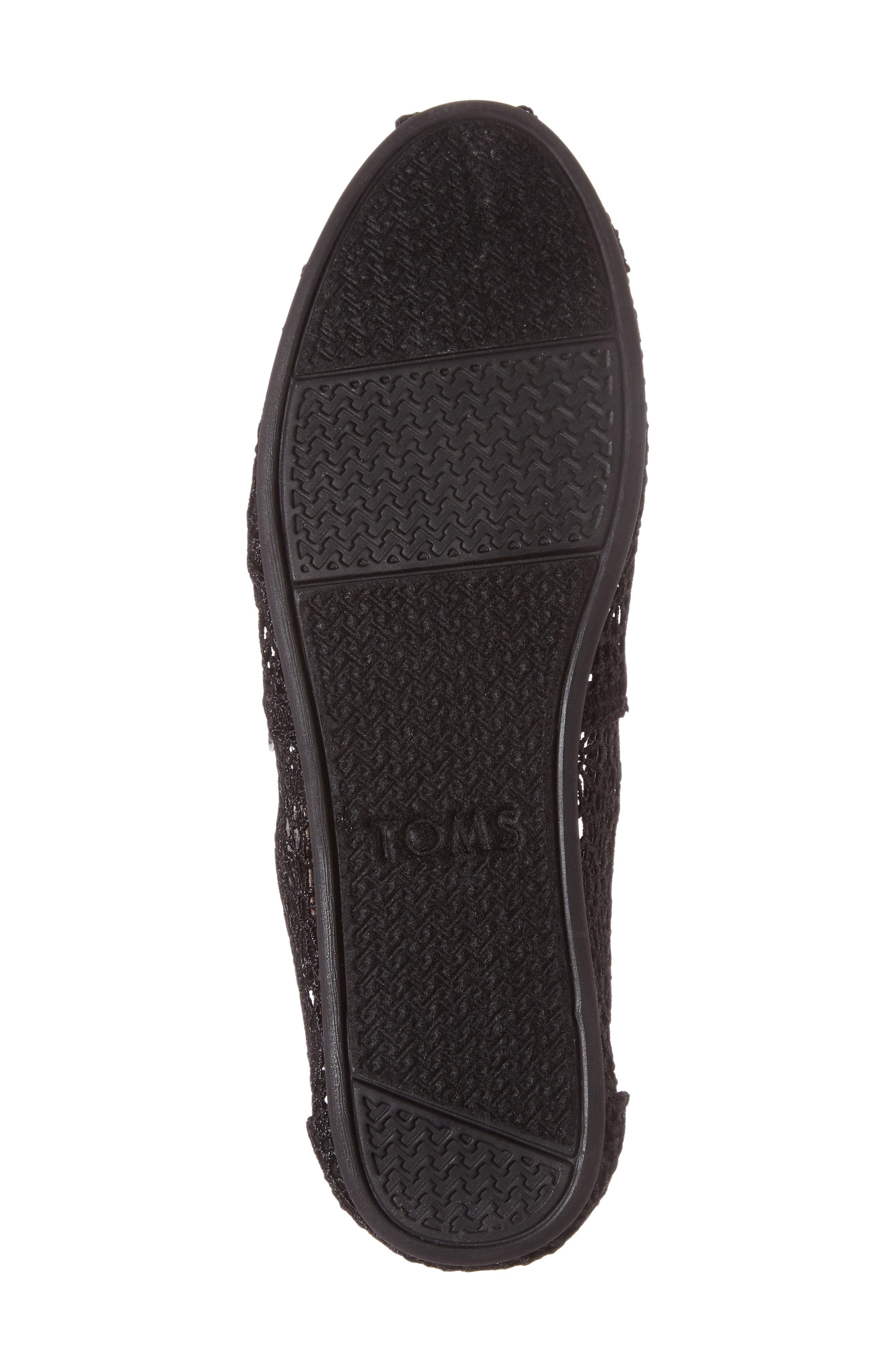 toms black crochet lace shoes