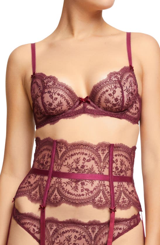 Dita Von Teese Severine Underwire Balconette Bra In Dark Cherry