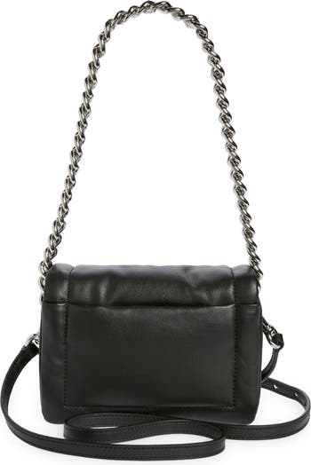 Marc Jacobs Lambskin The Pillow Bag in Black Silver Chain Hardware Inside  Pocket
