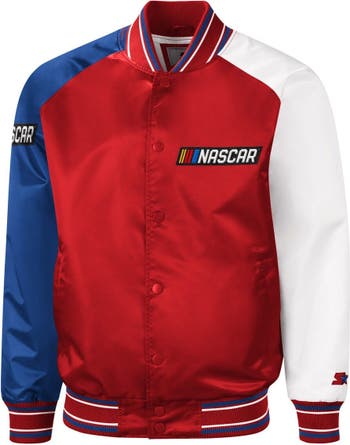 Men's NASCAR Starter Red/Blue The Reliever Full-Snap Jacket