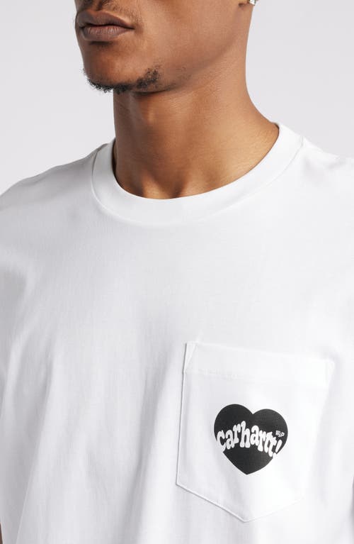 Shop Carhartt Work In Progress Amour Pocket Jersey Graphic T-shirt In White/black