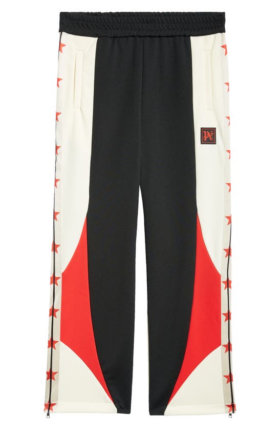 Palm Angels Star Colorblock Track Pants In Black