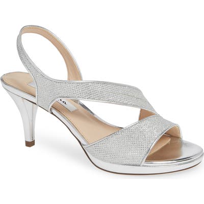 Nina Nasreen Asymmetrical Sandal- Metallic