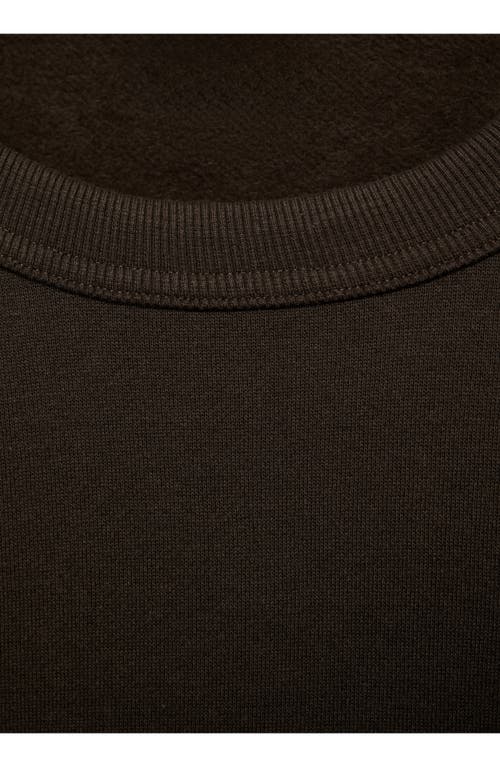 Shop Mango Cotton Blend Sweatshirt In Chocolate