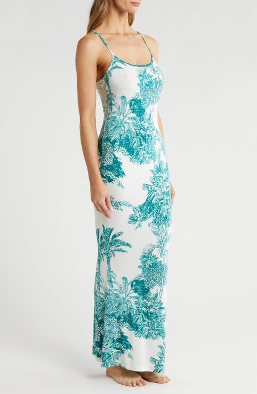 Shop Kilo Brava Print Maxi Slip In Palm Toile Print