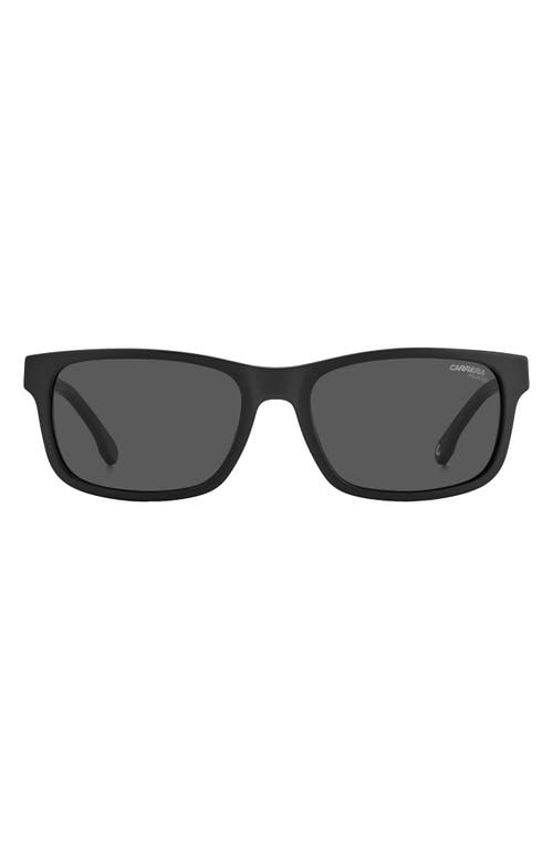 Shop Carrera Eyewear 57mm Rectangular Sunglasses In Black