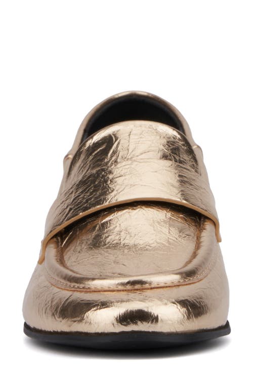 Torgeis Carleigh Moc Toe Loafer In Gold