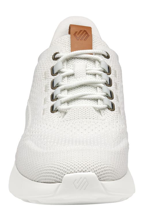 Johnston & Murphy Amherst 2.0 Knit Plain Toe Sneaker In White Knit