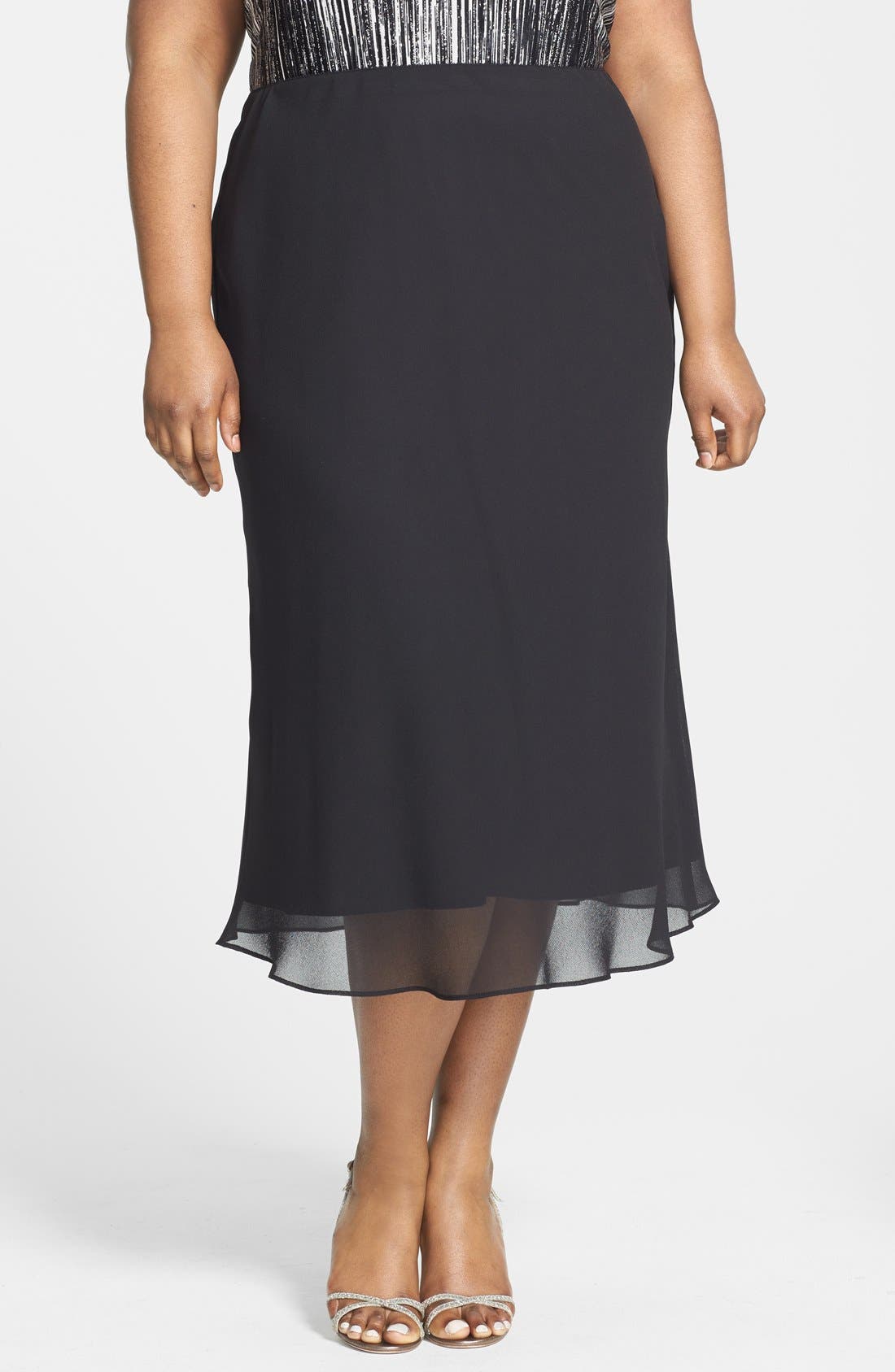 Alex Evenings Tea Length ALine Skirt (Plus Size) Nordstrom