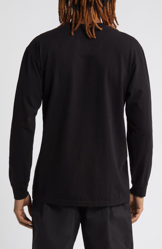Shop Afield Out Petals Long Sleeve Cotton Graphic T-shirt In Black