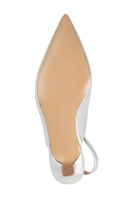 Shop Journee Collection Paulina Slingback Pump In Silver