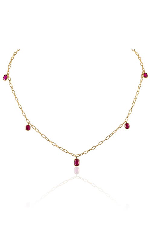 MINDI MOND MINDI MOND RUBY TINSEL CHARM CHAIN NECKLACE