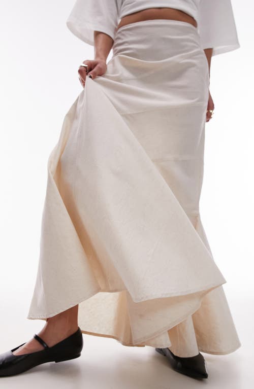 Tiered Maxi Skirt in Ivory