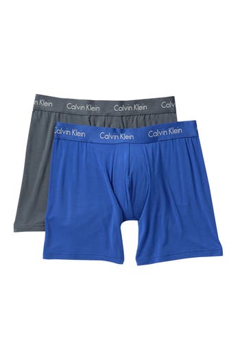 Shop Calvin Klein Modal Boxer Briefs In Gkf 1 Stlr Blu