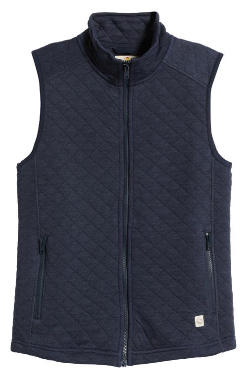 Shop Marine Layer Corbet Quilted Vest In Navy Heather