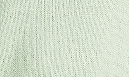 Vince Plush Silk Knit Crew Sweater In White Lime