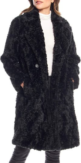 Day Furs, Inc. Woman's Denim Jacket with White Lamb Fur Trim