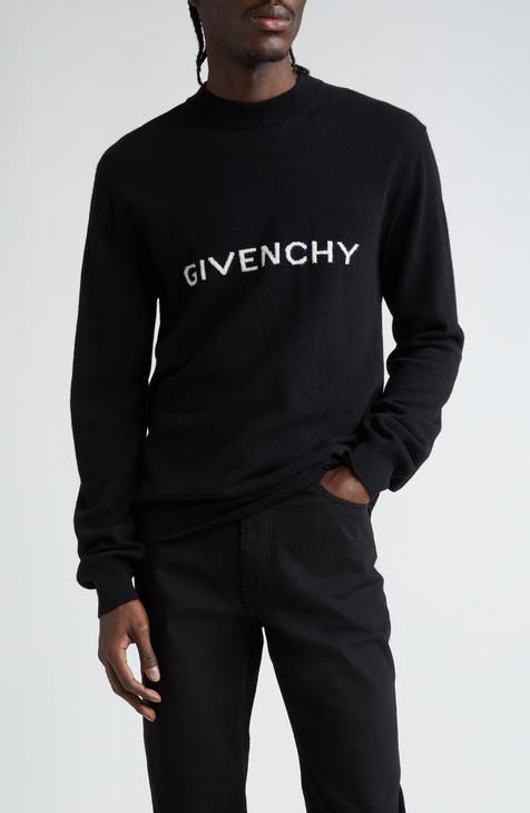 GIVENCHY GENTLEMAN Logo V neck Men's Knit Sweater Gray size M