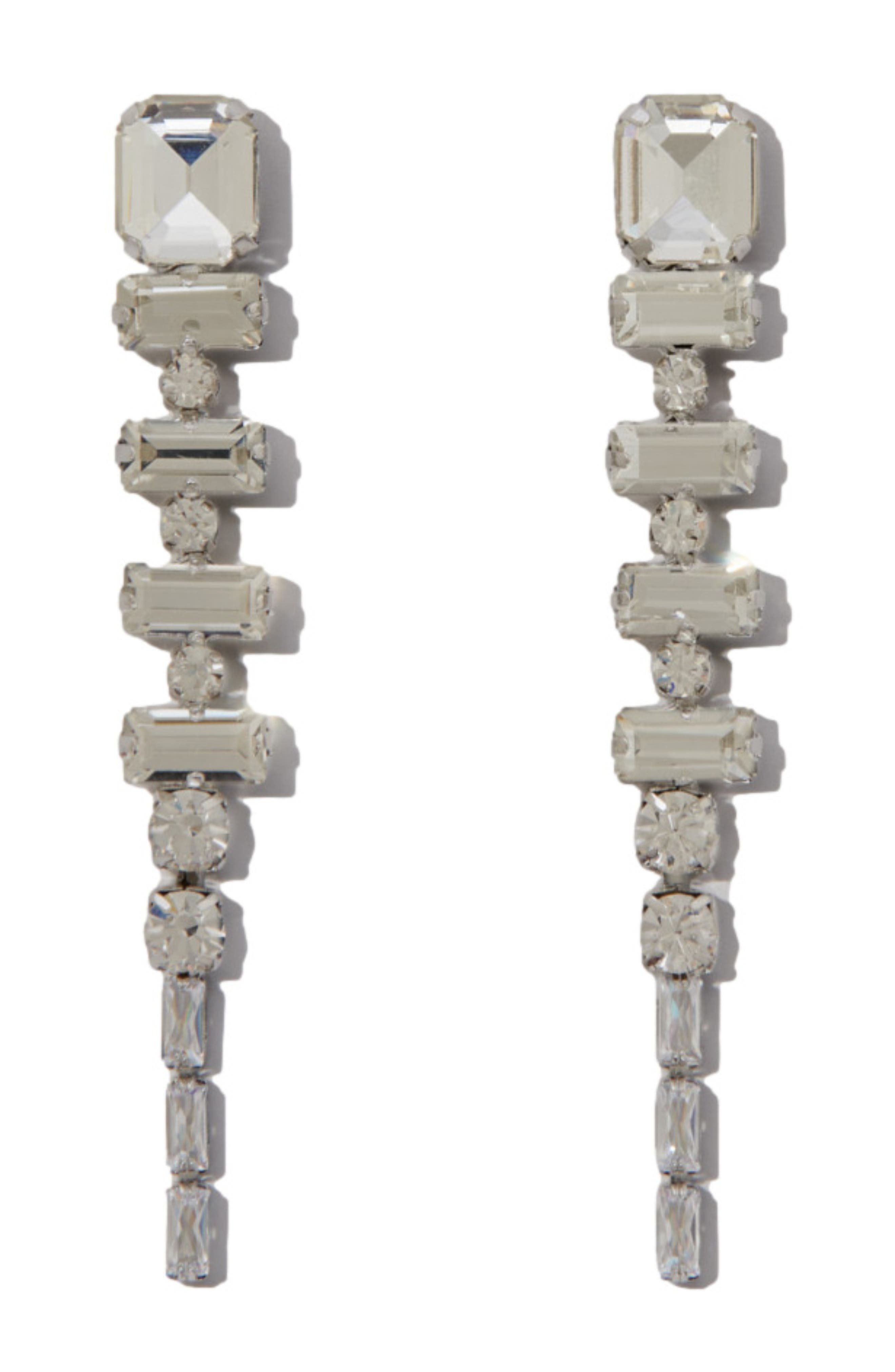 maje Cascade diamanté earrings in Silver Cover