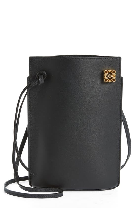 Loewe Dice Pocket Embellished Leather Shoulder Bag In Black ModeSens