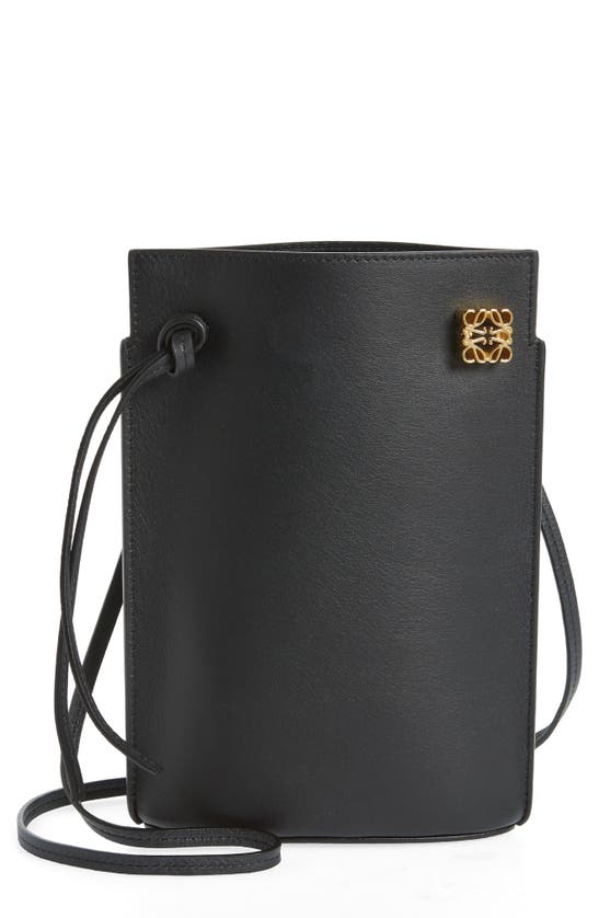 Loewe Dice Pocket Embellished Leather Shoulder Bag In Black | ModeSens