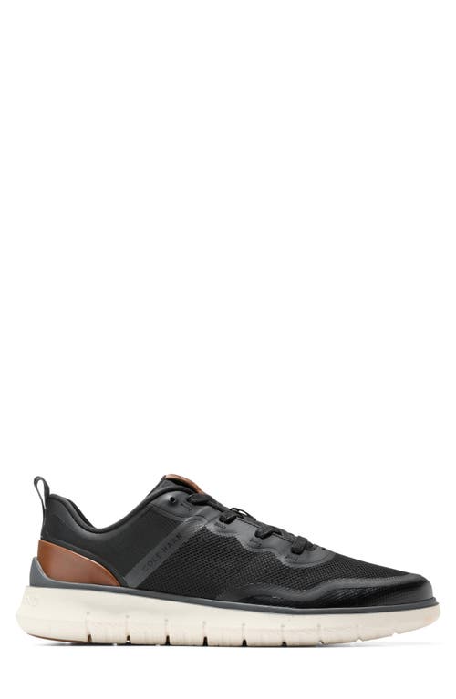 Cole Haan Men's Generation Zerãgrand Stitchlite Lace-up Sneakers In Black/british Tan/ivory