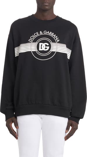 Dolce & Gabbana Lace-Sleeves DG Logo Sweatshirt