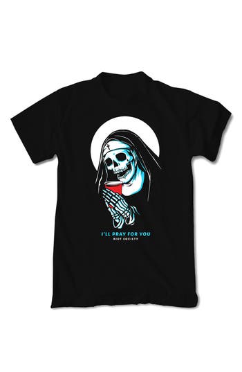Riot Society I'll Pray For You Graphic T-shirt In Black