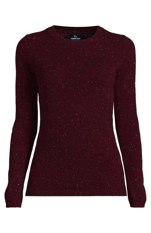 Shop Lands' End Cashmere Sweater In Rich Burgundy Donegal