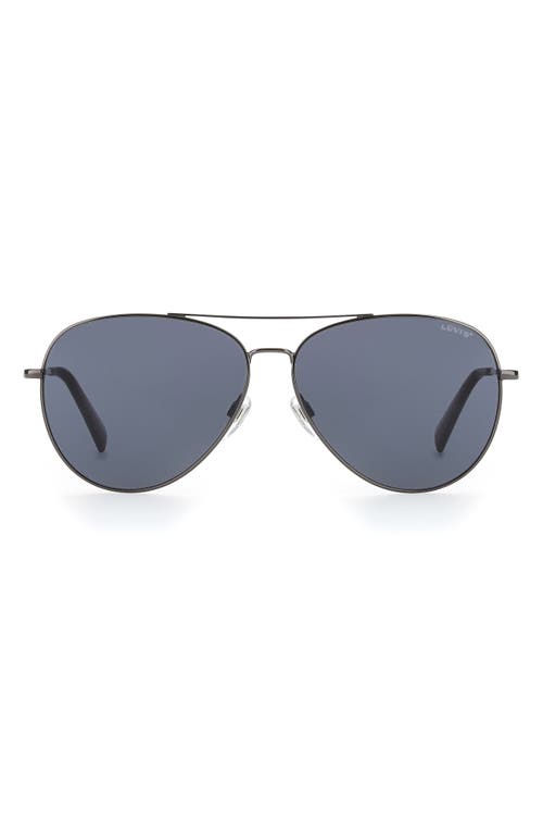 levi's 58mm Aviator Sunglasses in Dark Ruth/Grey
