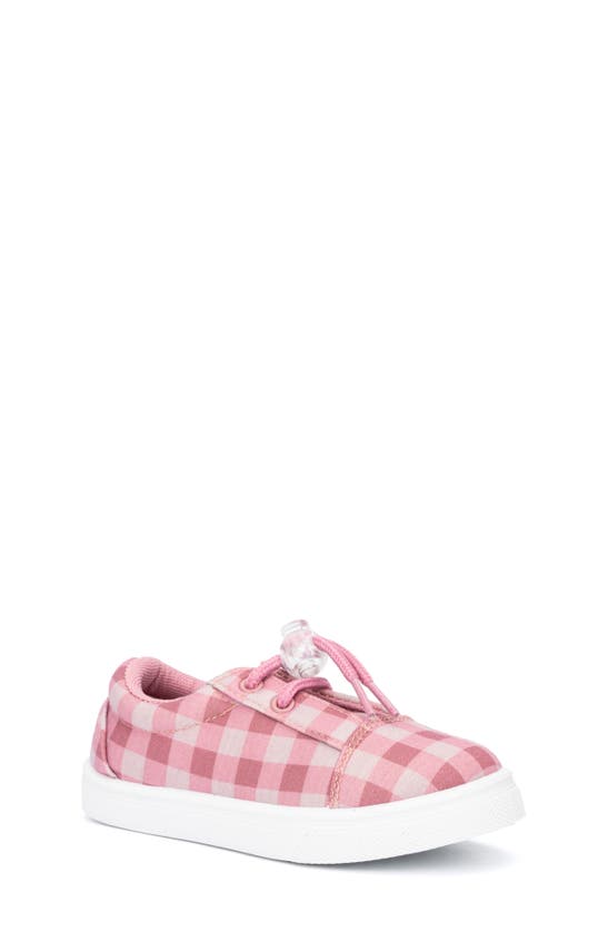 Olivia Miller Kids' Gingham Sneaker In Blush