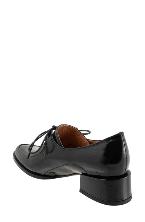 Shop Eos Footwear Casi Derby In Black Patent