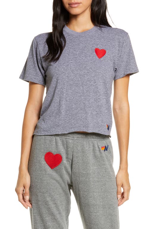 Aviator Nation Heart Embroidered T-Shirt