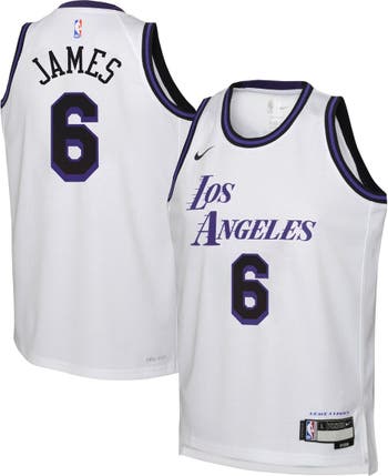 Nike Youth Nike LeBron James White Los Angeles Lakers Swingman Jersey -  City Edition