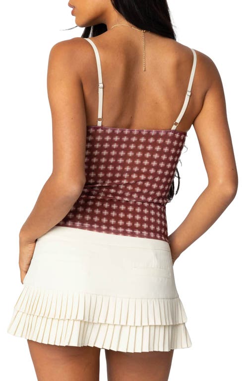 EDIKTED EDIKTED CHECK MESH CAMISOLE 