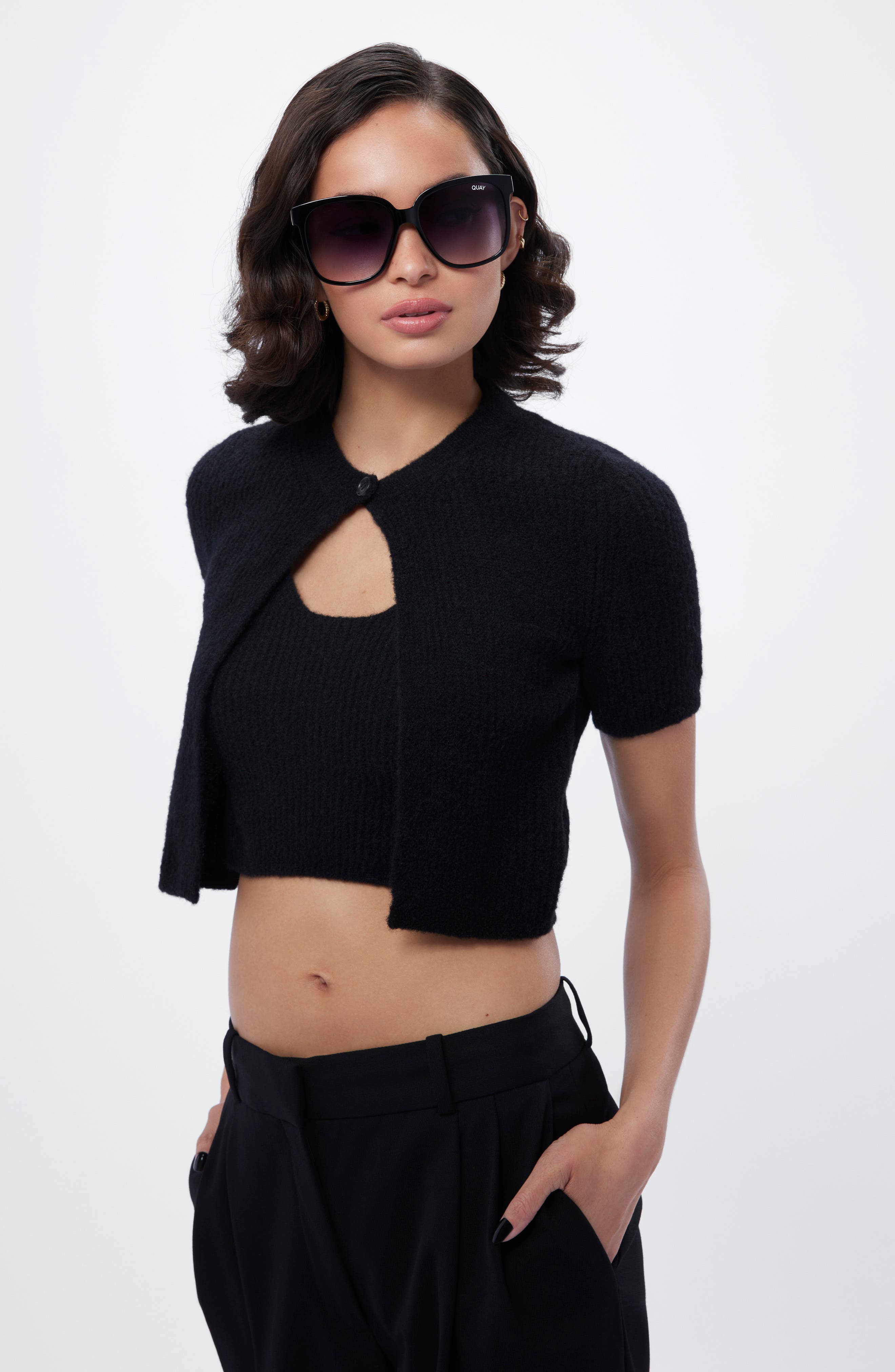 Quay Australia Wide Awake 54mm Gradient Square Sunglasses Nordstrom