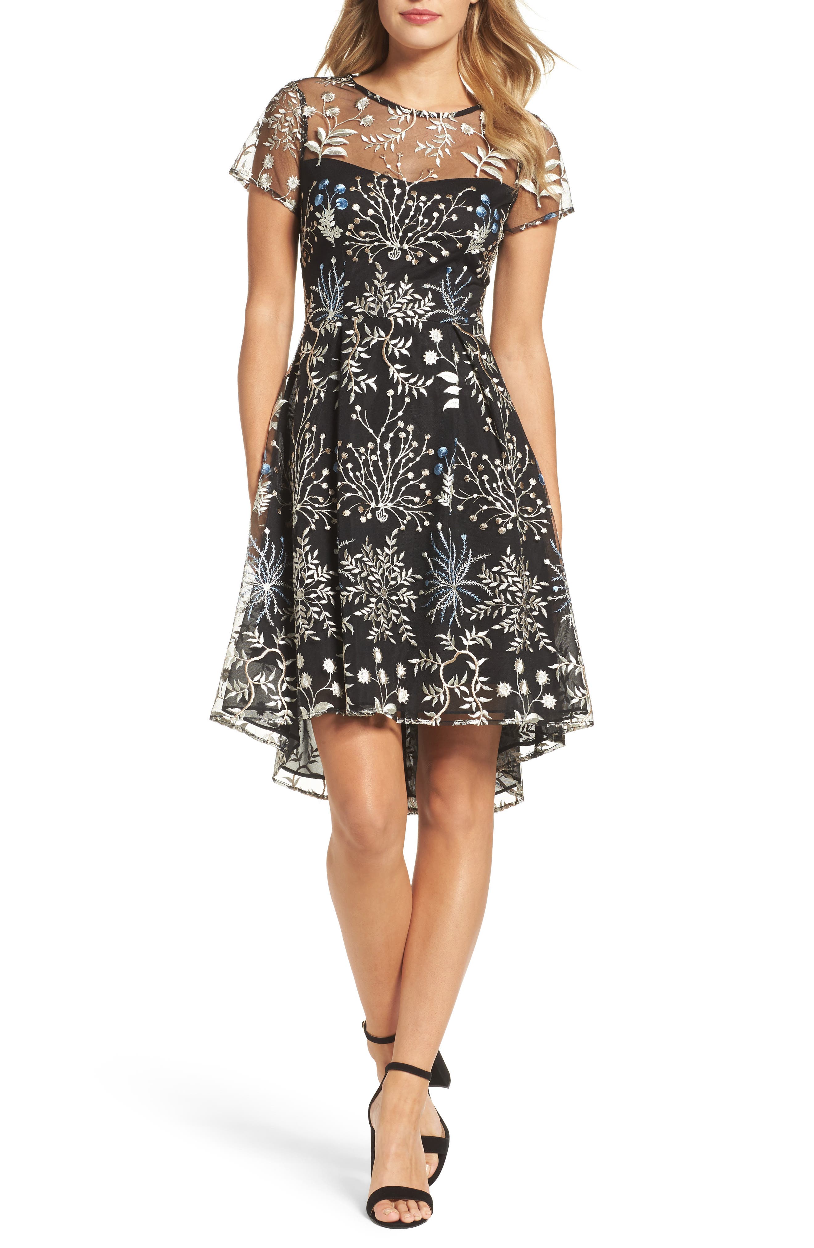 adrianna papell fit and flare dress