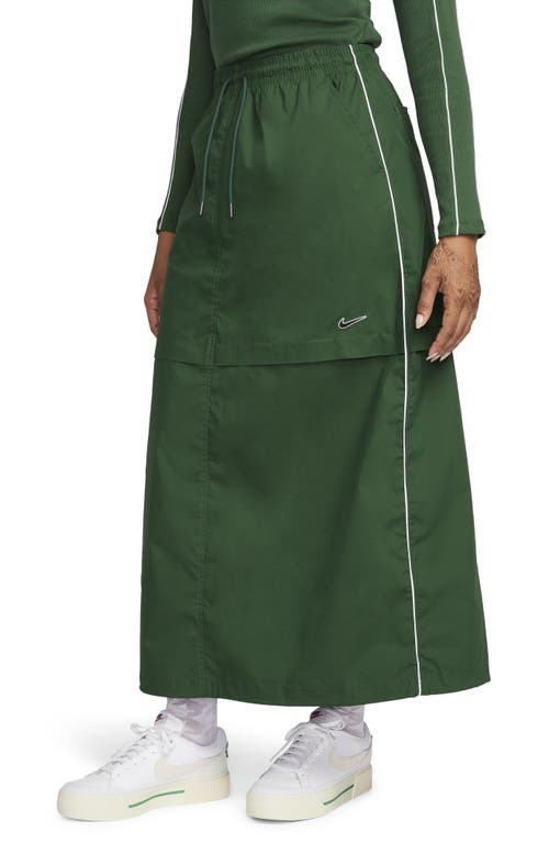 Nike Sportswear Woven Maxi Skirt In Green