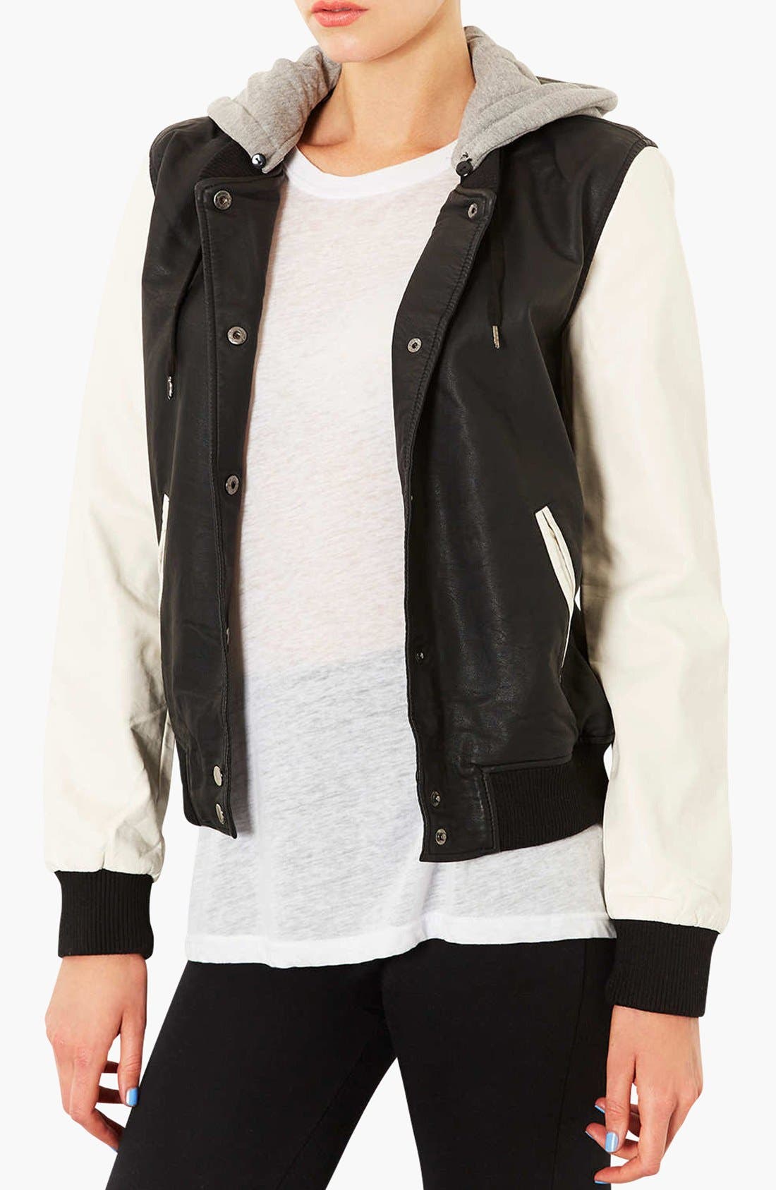 Faux Leather Bomber Jacket Nordstrom