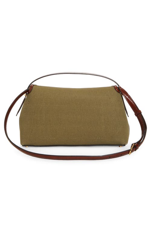 Totême Toteme T-lock Canvas Top Handle Bag In Khaki Green
