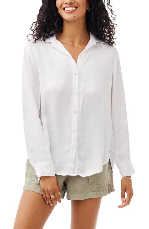 Bella Dahl Side Slit Button-Up Shirt White at Nordstrom,