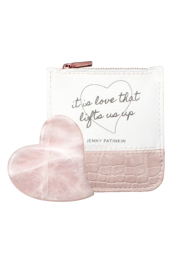 Jenny Patinkin Uplifting Rose Quartz Heart Gua Sha In Pink