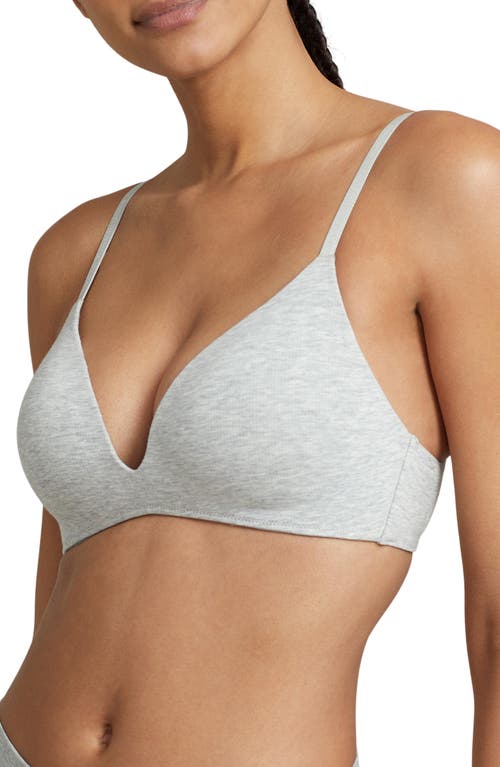 Polo Ralph Lauren Wire Free Plunge Bra Heather Grey at Nordstrom,