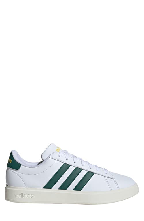 Shop Adidas Originals Adidas Grand Court Sneaker In White/green/utility Yellow