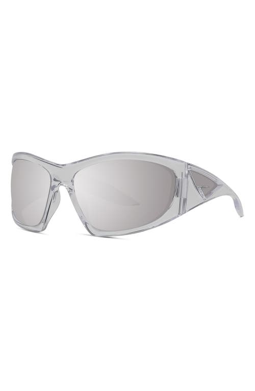 Shop Givenchy Givcut 67mm Oversize Geometric Sunglasses In Crystal/smoke Mirror