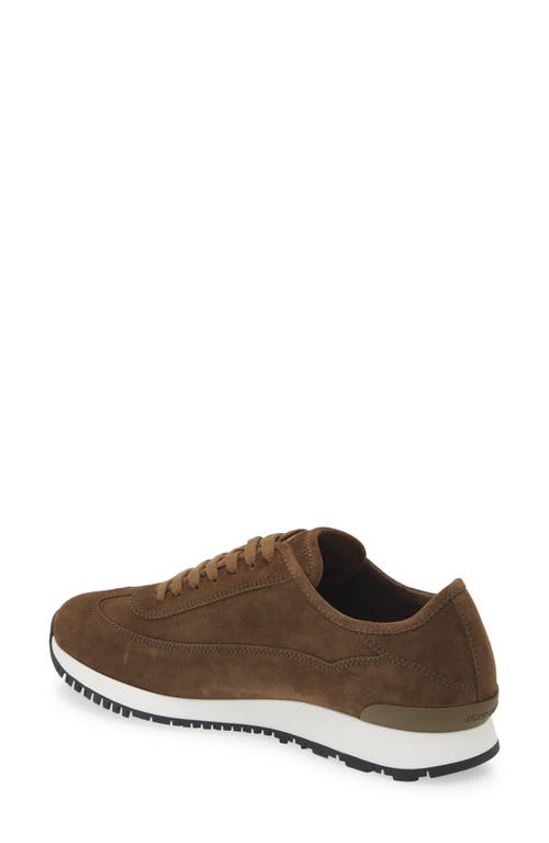 John Lobb Mens Dark Brown Lift Leather Low-top Trainers In Olive