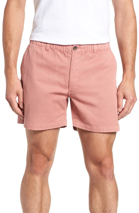 Shop Vintage 1946 Snappers Elastic Waist 5.5 Inch Stretch Shorts In Brick